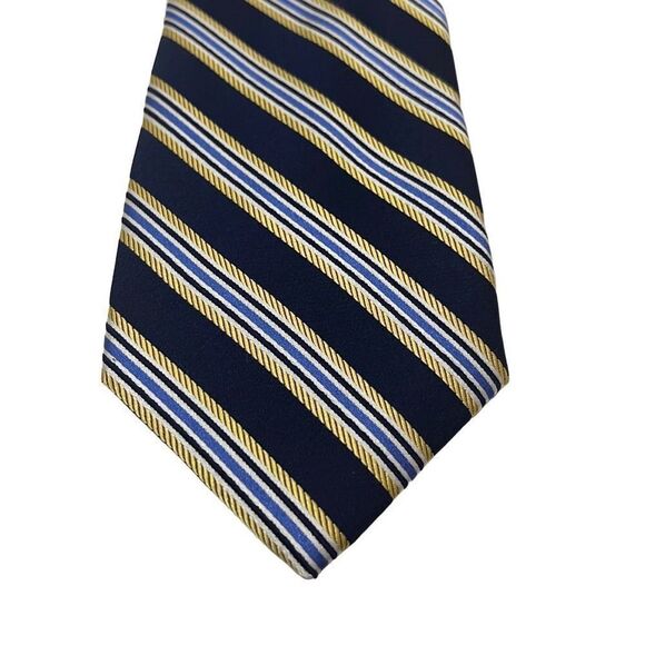 Nautica Men’s Tie - 100% Silk - blue/yellow - Picture 1 of 7